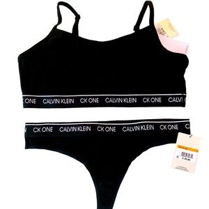 New with tags Calvin Klein Bra and Thong Set